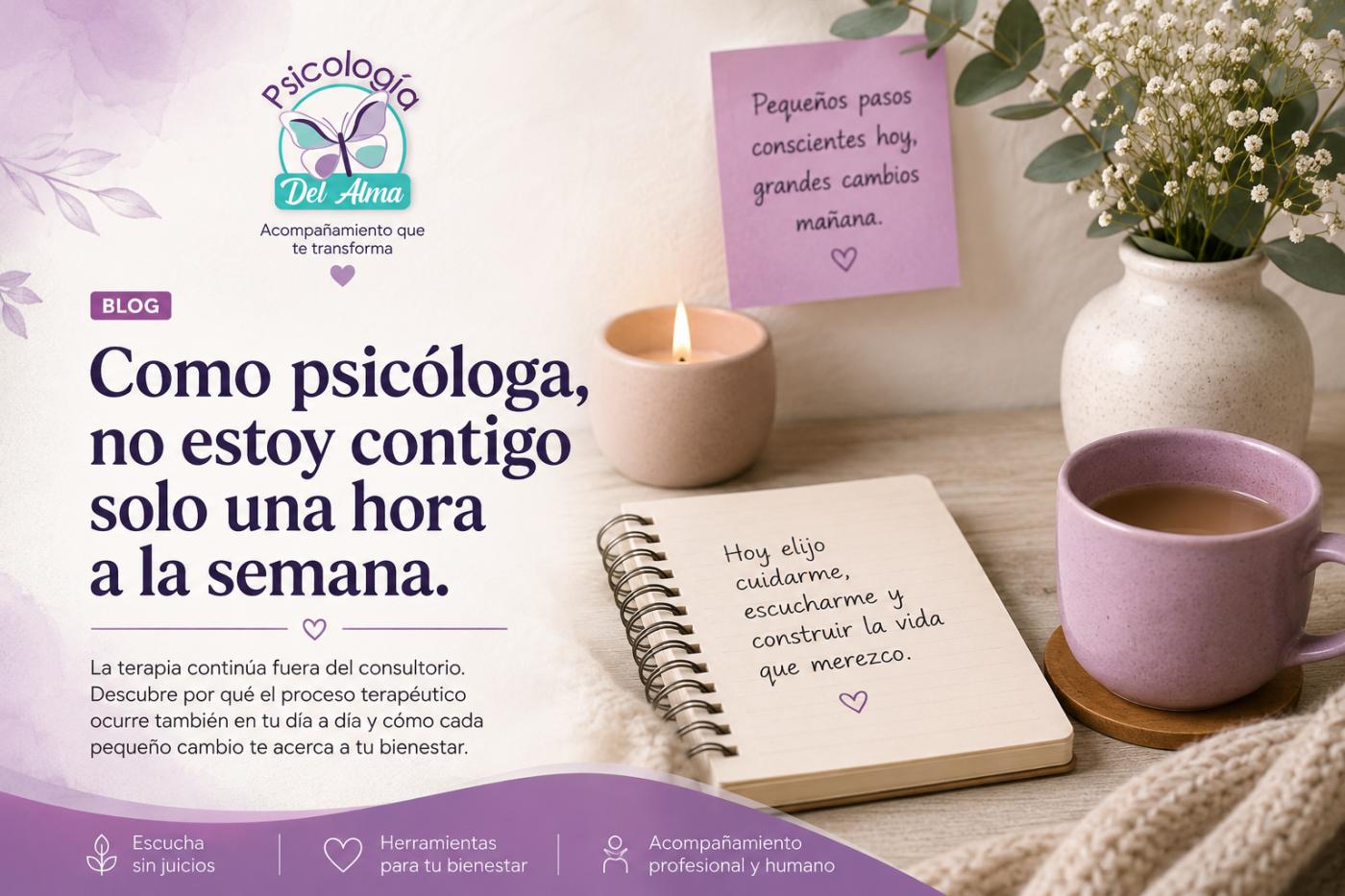 Como psicóloga, no estoy contigo solo una hora a la semana
